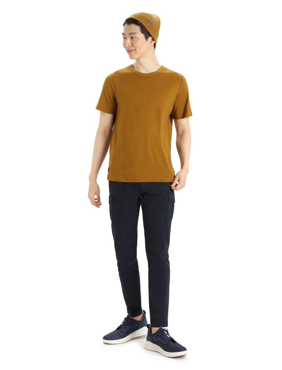 T Shirts Icebreaker MerinoFine™ Corta Sleeve Homme Marron | FR 1191XYUF